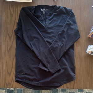 BYLT Men's Premium Basics Lux Black Long Sleeve Shirt